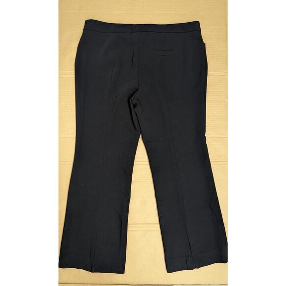 ESCADA Wool Blend Flat Front Crease Black Straight Career Work Size 46 Pants - Picture 2 of 6